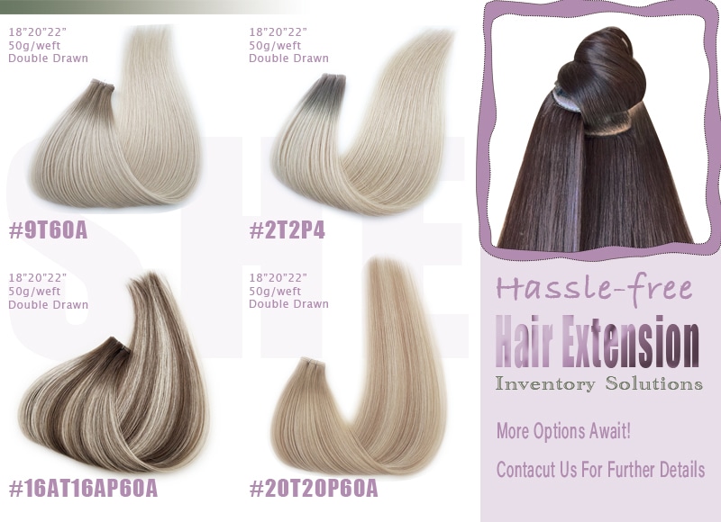 Double Drawn Genius Wefts Cuticle Intact Remy Hair Extensions In Stock