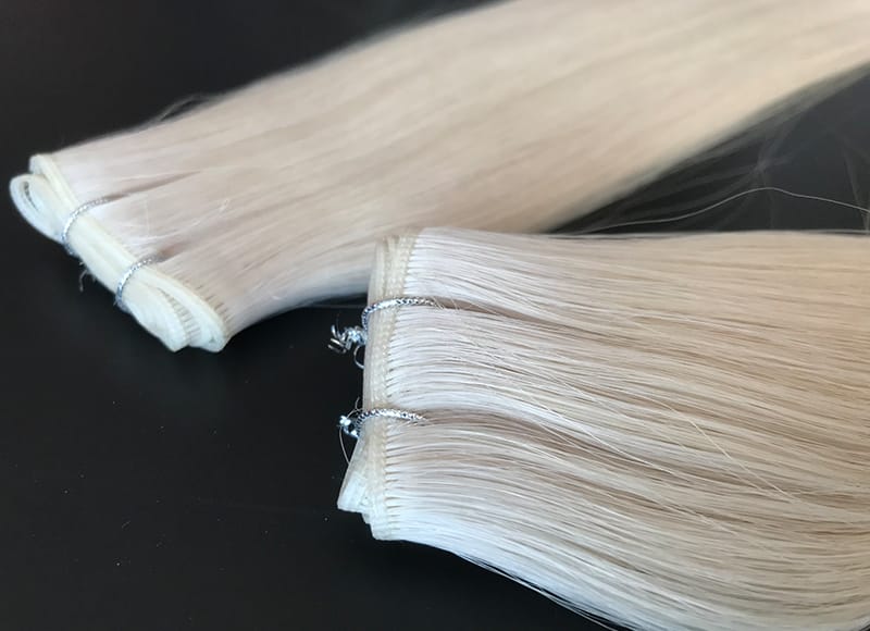 Double Drawn Genius Wefts Cuticle Intact Remy Hair Extensions In Stock