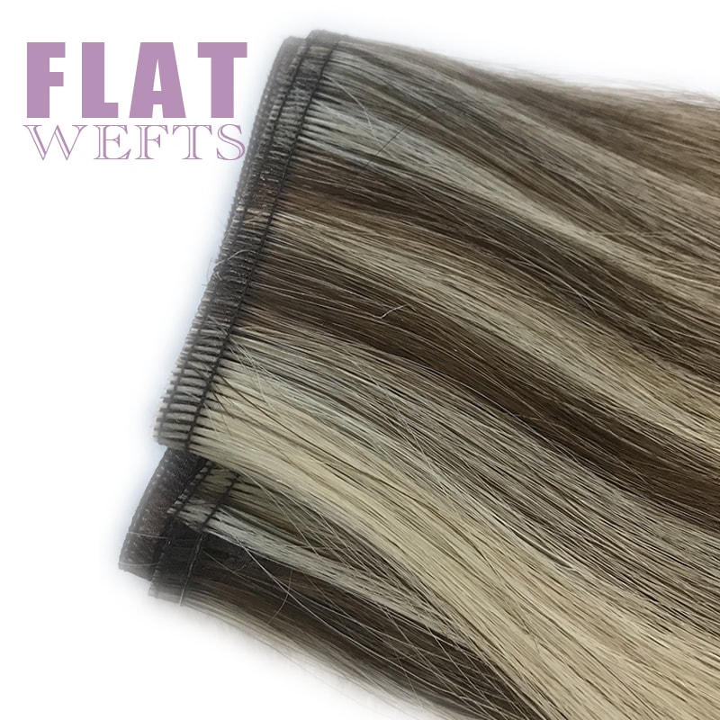 Flat Wefts Wholesale Cuticle Remy Hair Extensions Super Double Drawn
