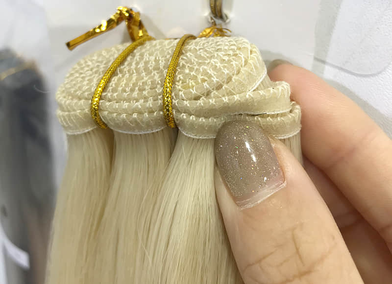 Flat Wefts Wholesale Cuticle Remy Hair Extensions Super Double Drawn