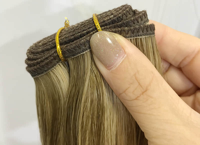 Flat Wefts Wholesale Cuticle Remy Hair Extensions Super Double Drawn