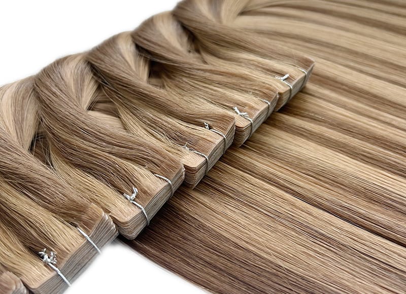 Cuticle Intact Remy Human Hair Injection Invisible Tapeins Hair Extensions