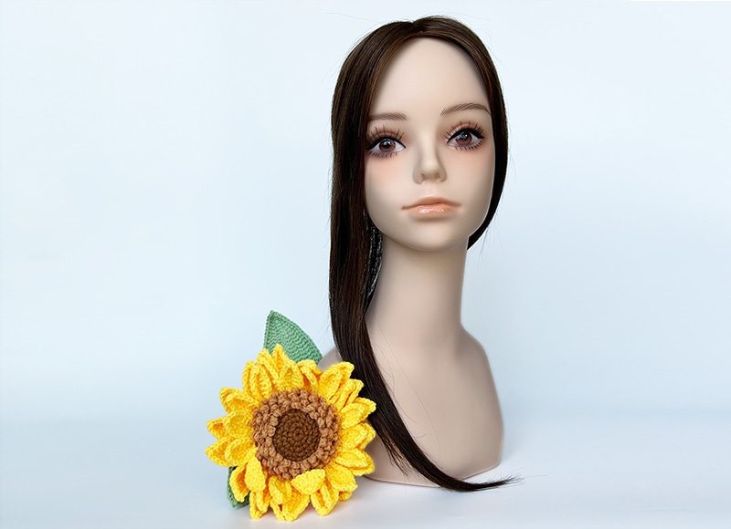 Mono Top Human Natural Hair Topper Brown Multi-directional Parting Styles