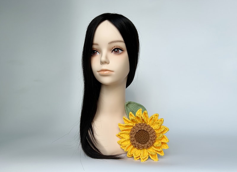 Mono Top Human Natural Hair Topper Off Black Darkest Brown