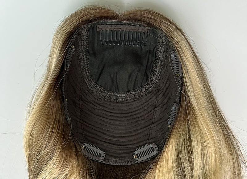 Silk Top Human Natural Hair Toppers Multi-directional Part  Line