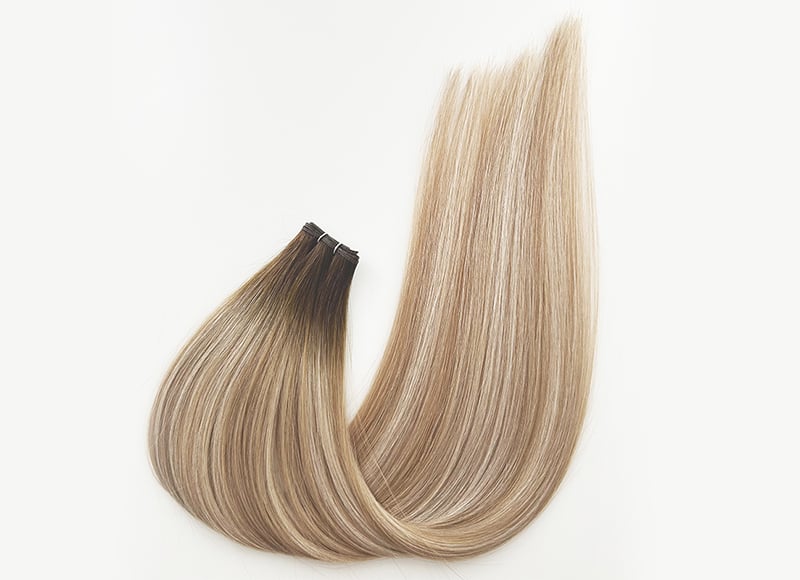 Genius Wefts Cuticle Intact Remy Hair Double Drawn #2DT60A/18A