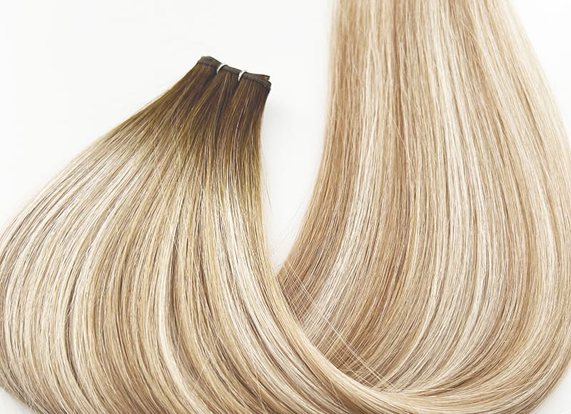 Genius Wefts Cuticle Intact Remy Hair Double Drawn #2DT60A/18A