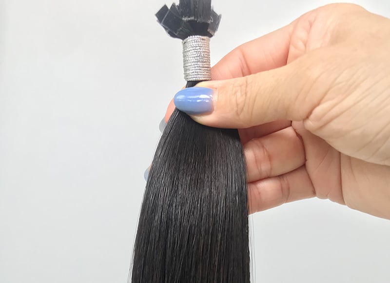 Flat-tips Cuticle Intact Remy Hair Double Drawn #1B