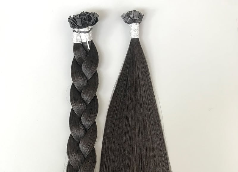 Flat-tips Cuticle Intact Remy Hair Double Drawn #1B