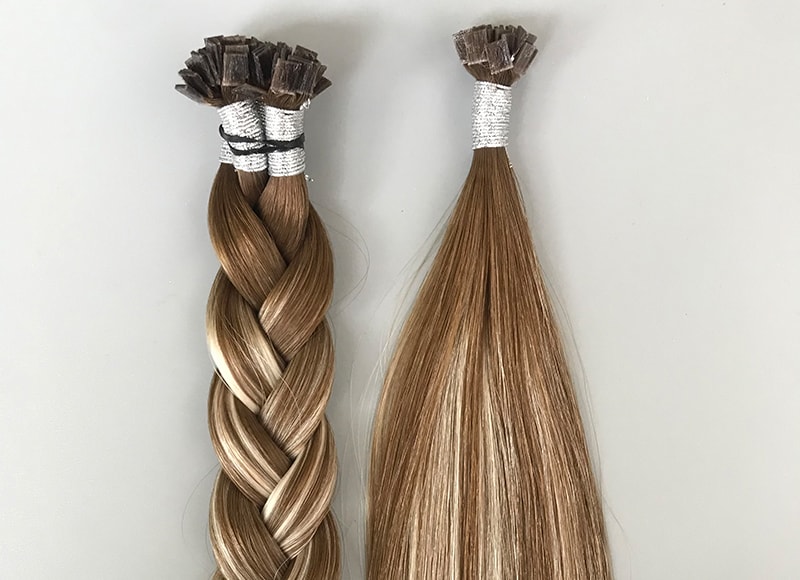 Flat-tip Hair Extensions Cuticle Intact Remy Double Drawn #4T4P60A