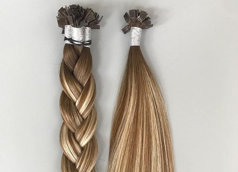 Flat-tip Hair Extensions Cuticle Intact Remy Hair Double Drawn #2DT4P22 