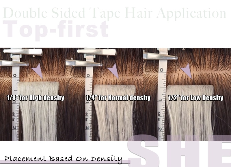 How to use the top-first application correctly for the tape hair extensions