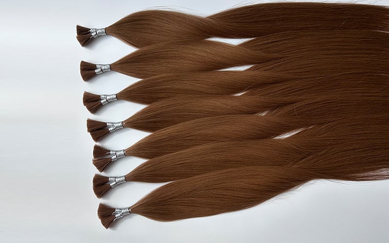 Virgin Cuticle Intact Remy Human Hair Extensions Hair Bulk Wholesale