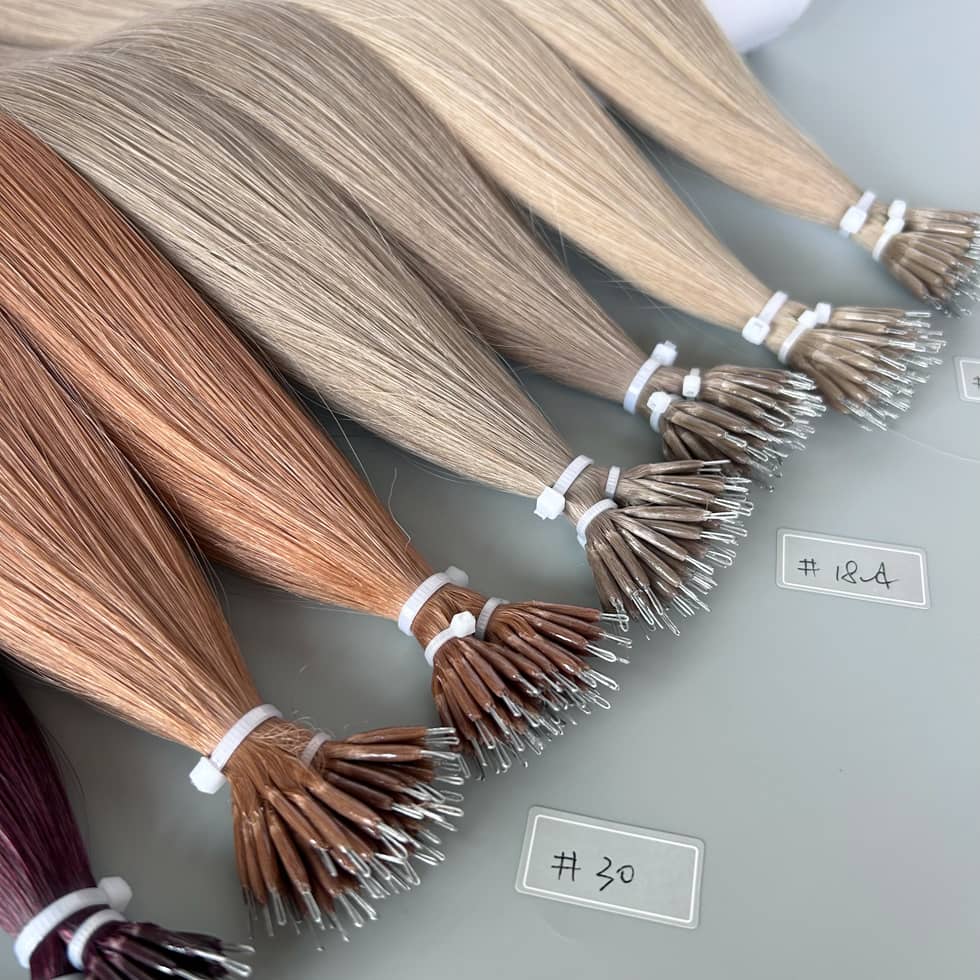 Cuticle Remy Hair Nano Tips Hair Extensions Double Drawn Factory Direct Pricing