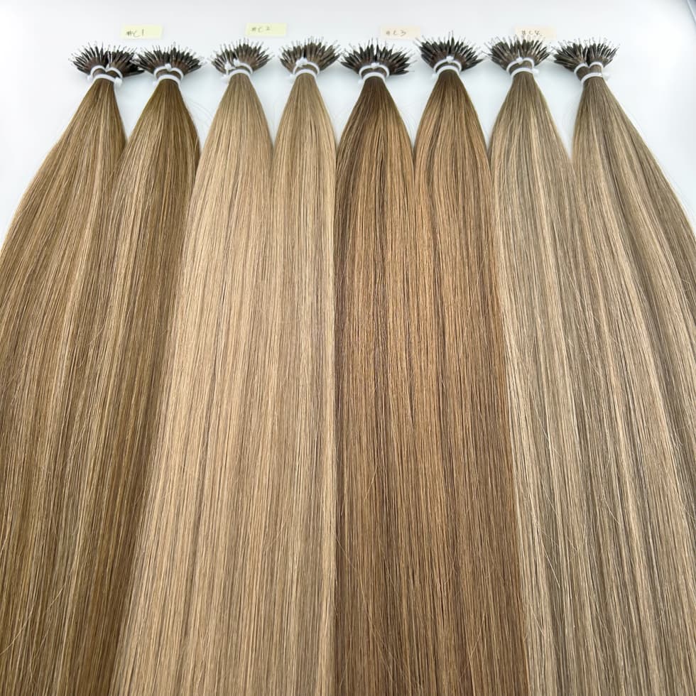 Cuticle Remy Hair Nano Tips Hair Extensions Double Drawn Factory Direct Pricing