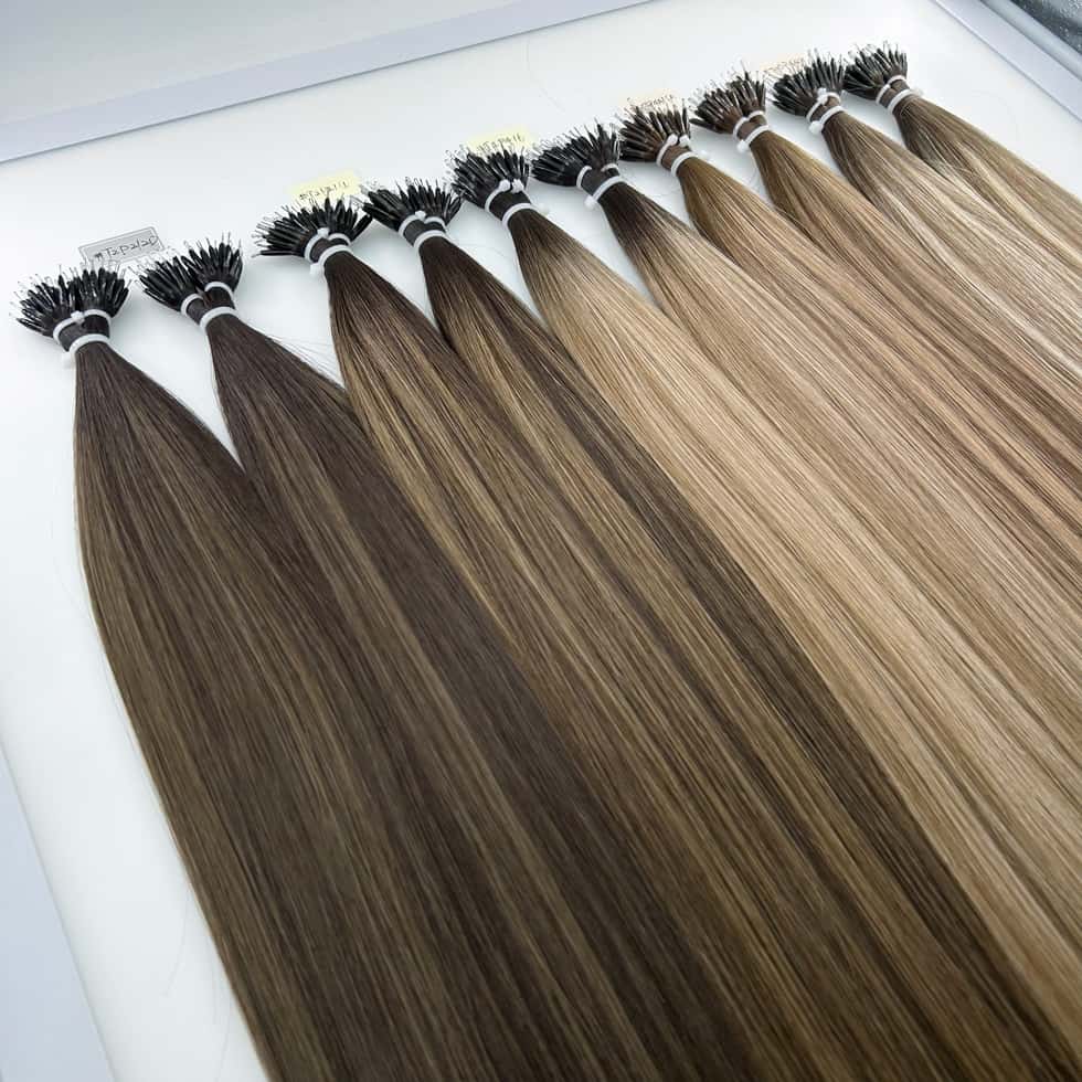 Cuticle Remy Hair Nano Tips Hair Extensions Double Drawn Factory Direct Pricing