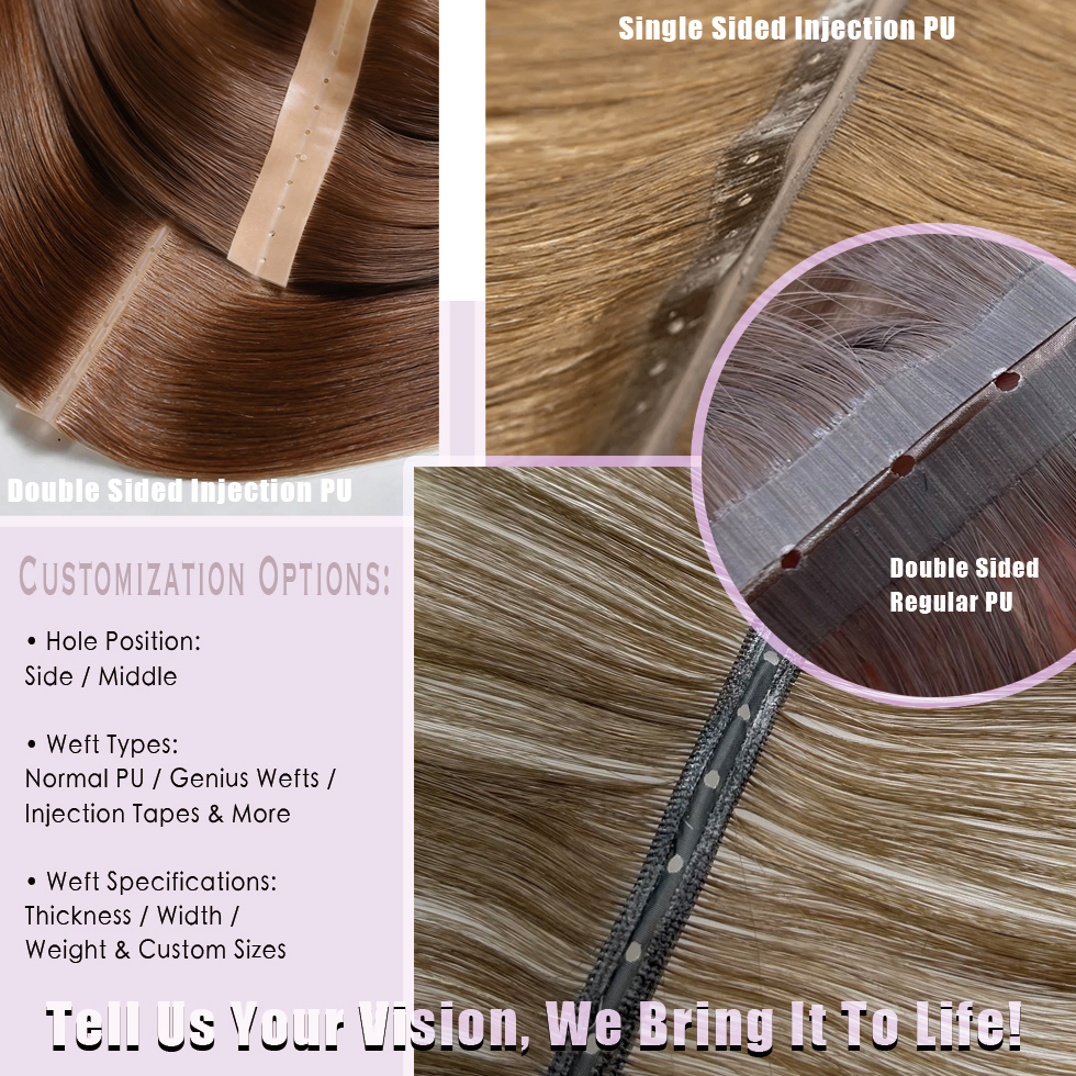 Injection PU Invisible Butterfly Wefts